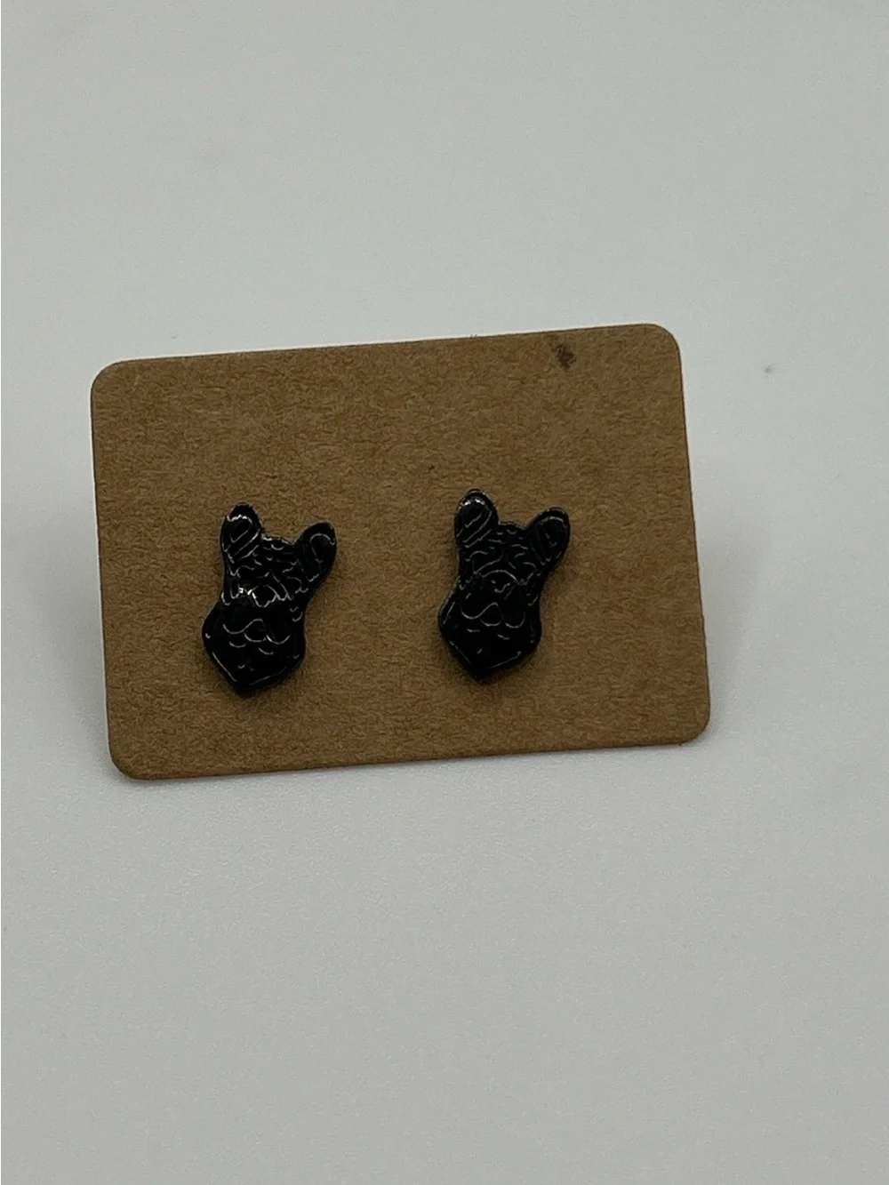 Black French Bulldog Stud Earrings for Pet Lovers